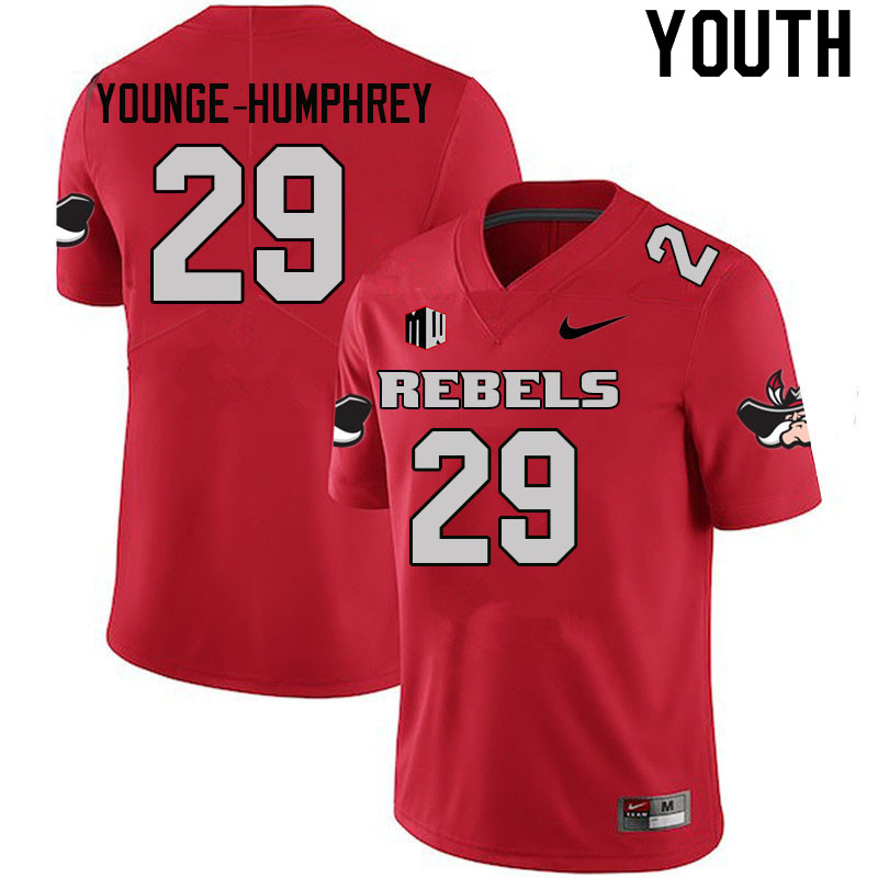 Youth #29 Jordan Younge-Humphrey UNLV Rebels College Football Jerseys Sale-Scarlet